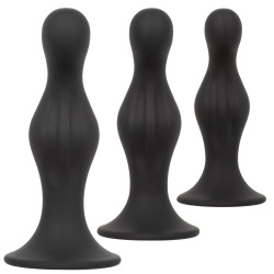 Calexotics Kit 3 Plugs Silicone Ripple Kit Noirs